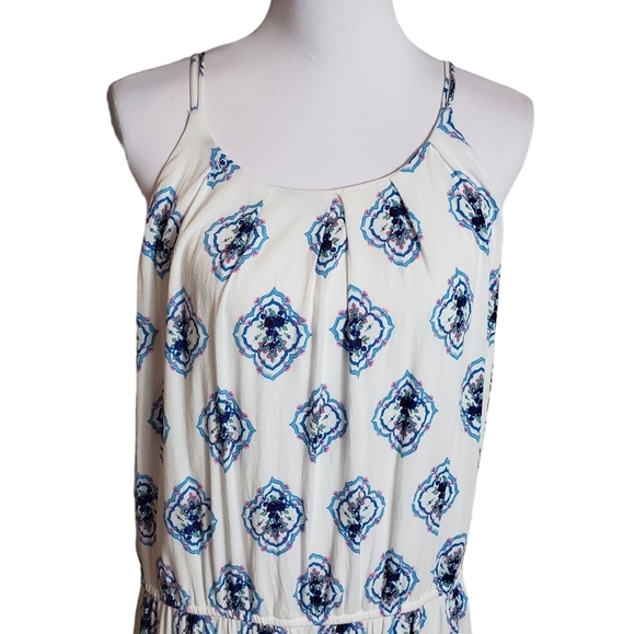 Maurices Floral Paisley Blouson Maxi Dress Sz 1X Sleeveless Elastic Waist Boho - Picture 3 of 16